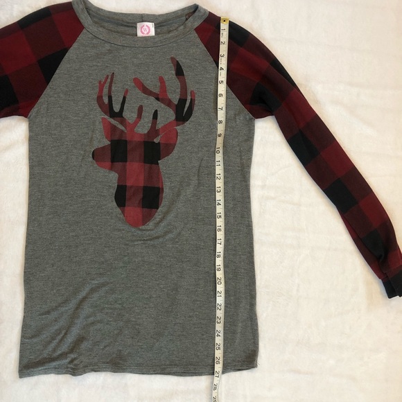 ❌ Sold ❌ Buffalo Plaid Deer Long Sleeve Shirt - Picture 8 of 8